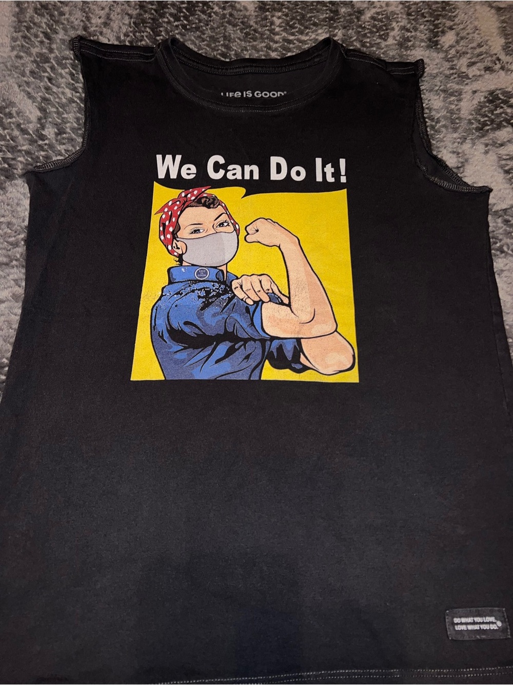 We Can Do It! Rosie the Riveter, Graphic Muscle Tank - Black by Life Is Good